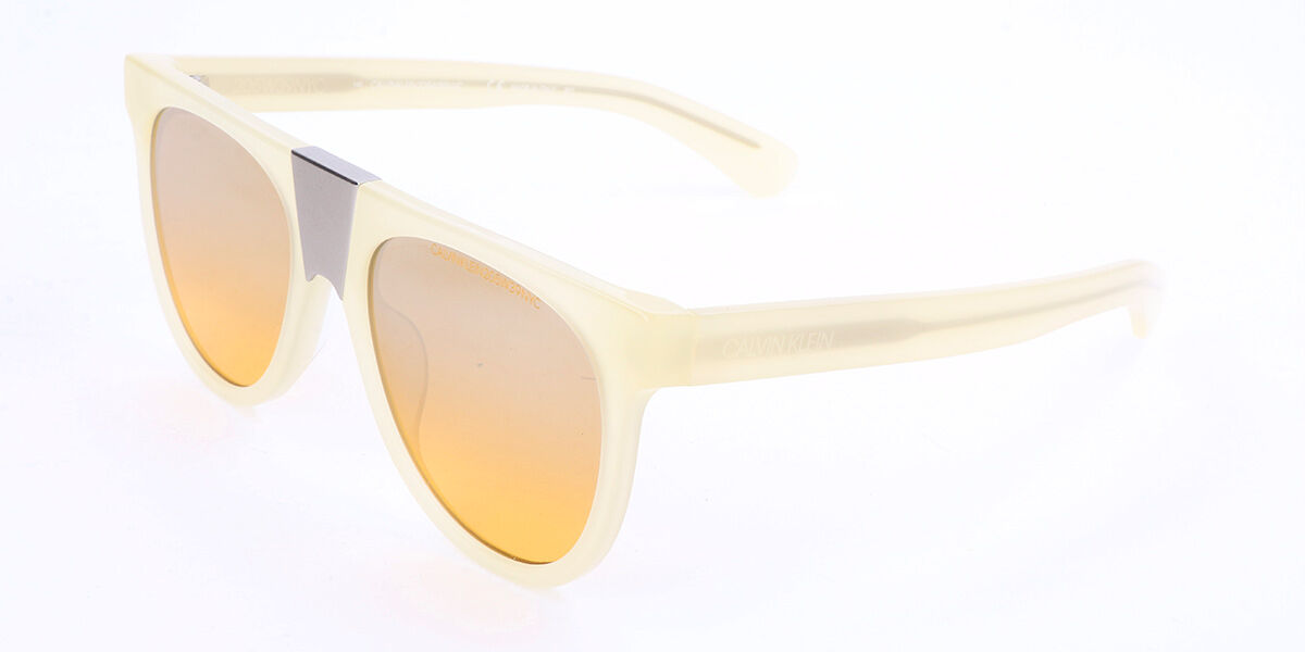 Calvin Klein CKNYC1851S 741, Yellow frame, Gradient Brown lenses