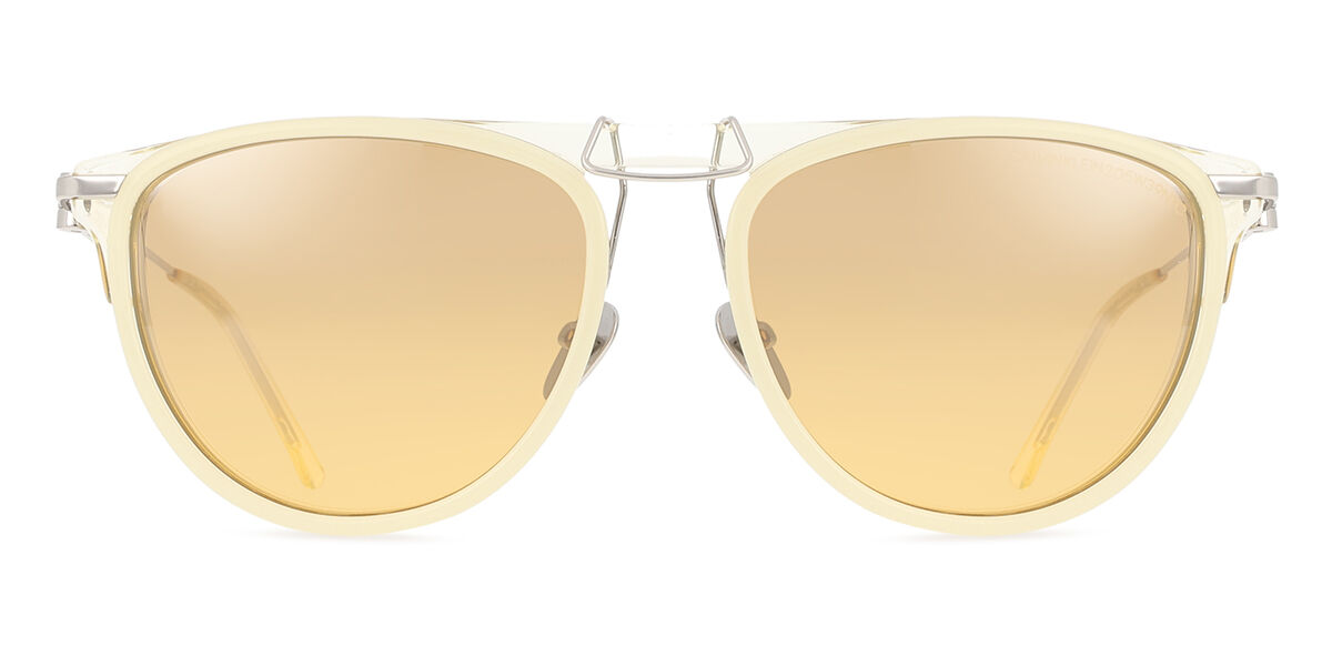 Calvin Klein CKNYC1882S 742, Clear frame, Gold lenses