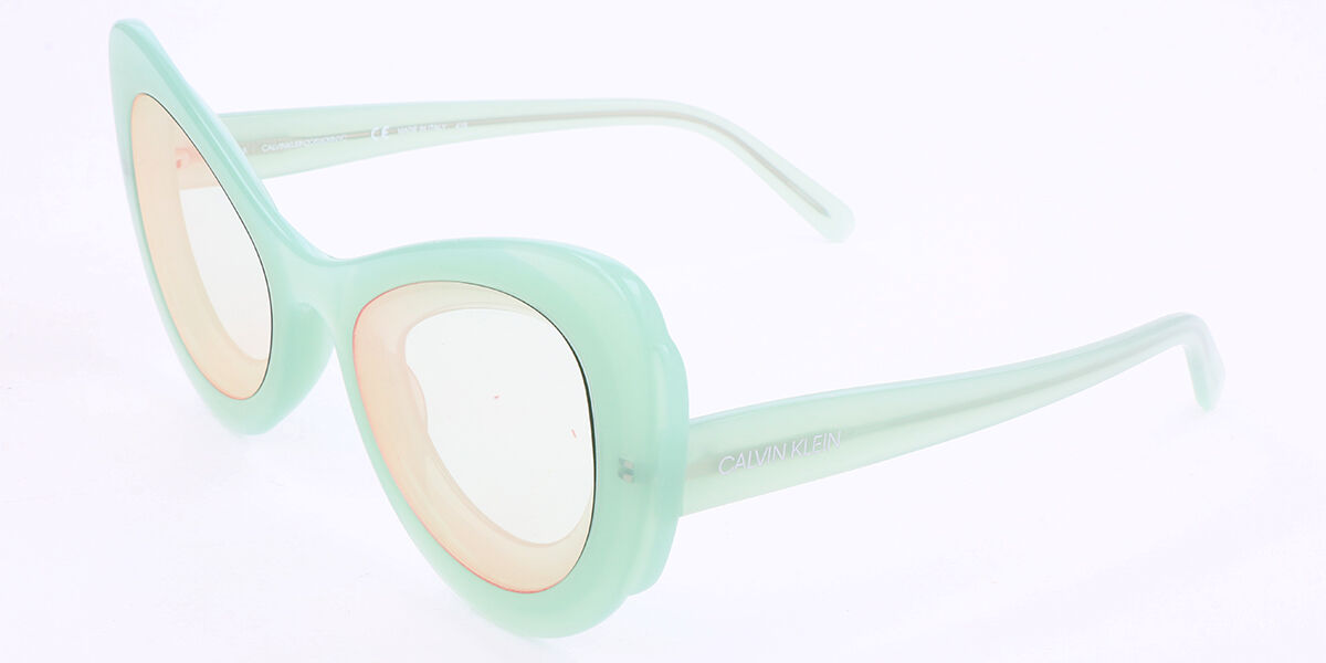 Calvin Klein CKNYC1950S 331, Green frame, Pink lenses