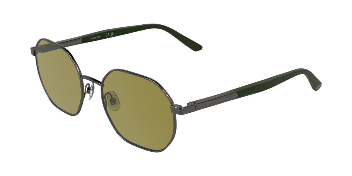 Calvin Klein CK25110S 070, Silver frame, Solid Olive Green lenses