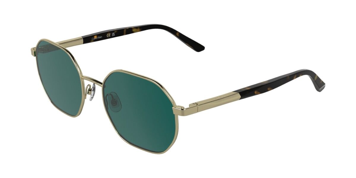 Calvin Klein CK25110S 717, Gold frame, Solid Petrol Green lenses
