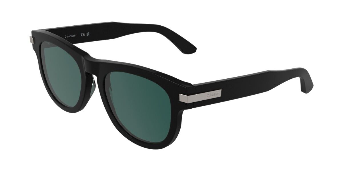 Calvin Klein CK25532S 001, Black frame, Solid Petrol Green lenses