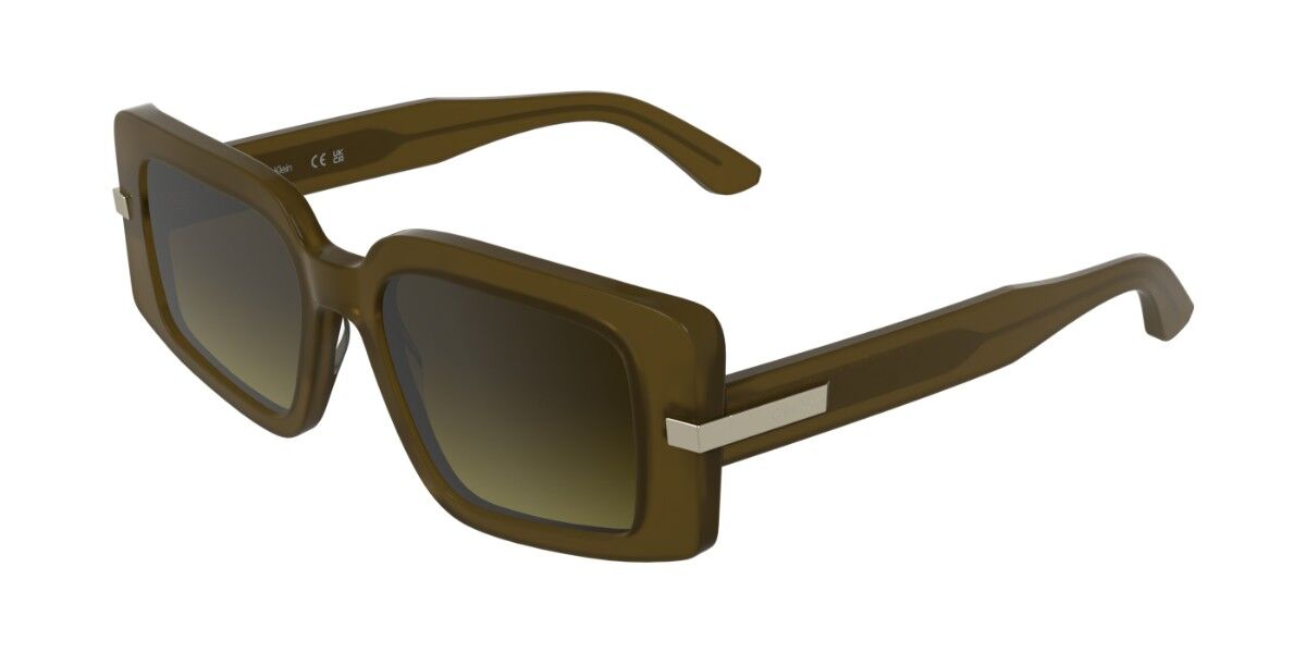 Calvin Klein CK25533S 201, Brown frame, Gradient Khaki Green lenses