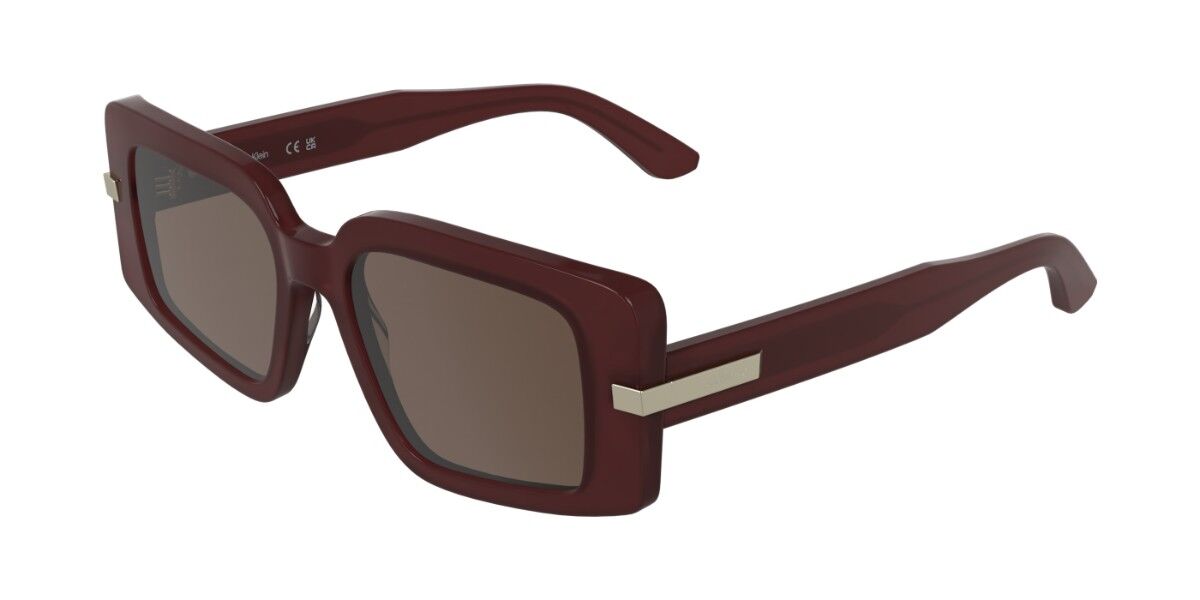 Calvin Klein CK25533S 605, Burgundy frame, Brown lenses
