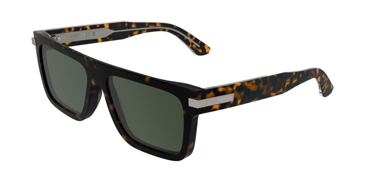 Calvin Klein CK26505S 240, Tortoiseshell frame, Solid Dark Green lenses