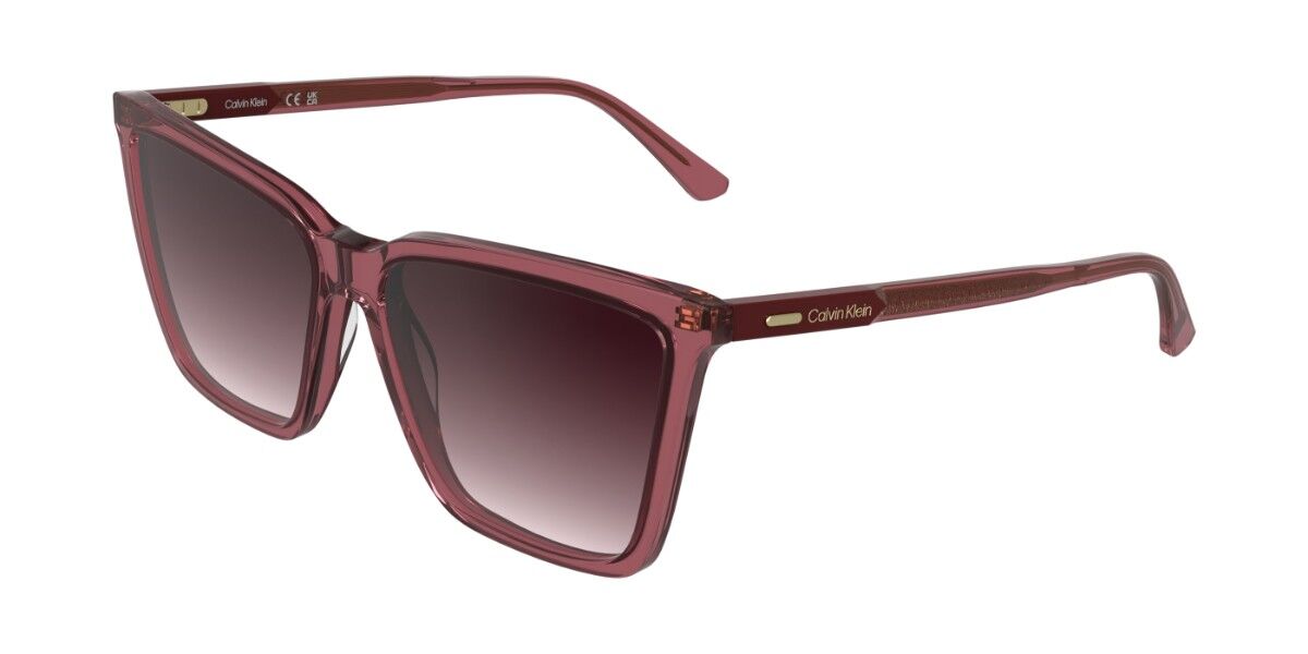 Calvin Klein CK26506S 605, Clear frame, Gradient Purple Rose Pink lenses