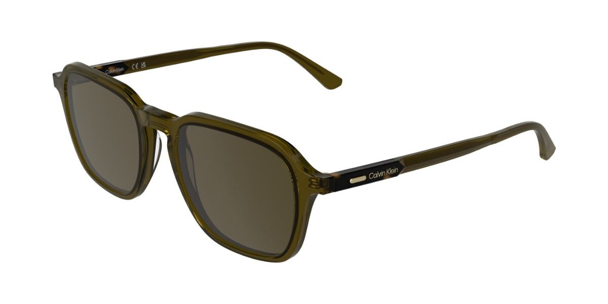 Calvin Klein CK26507S 330, Green frame, Solid Dark Brown lenses