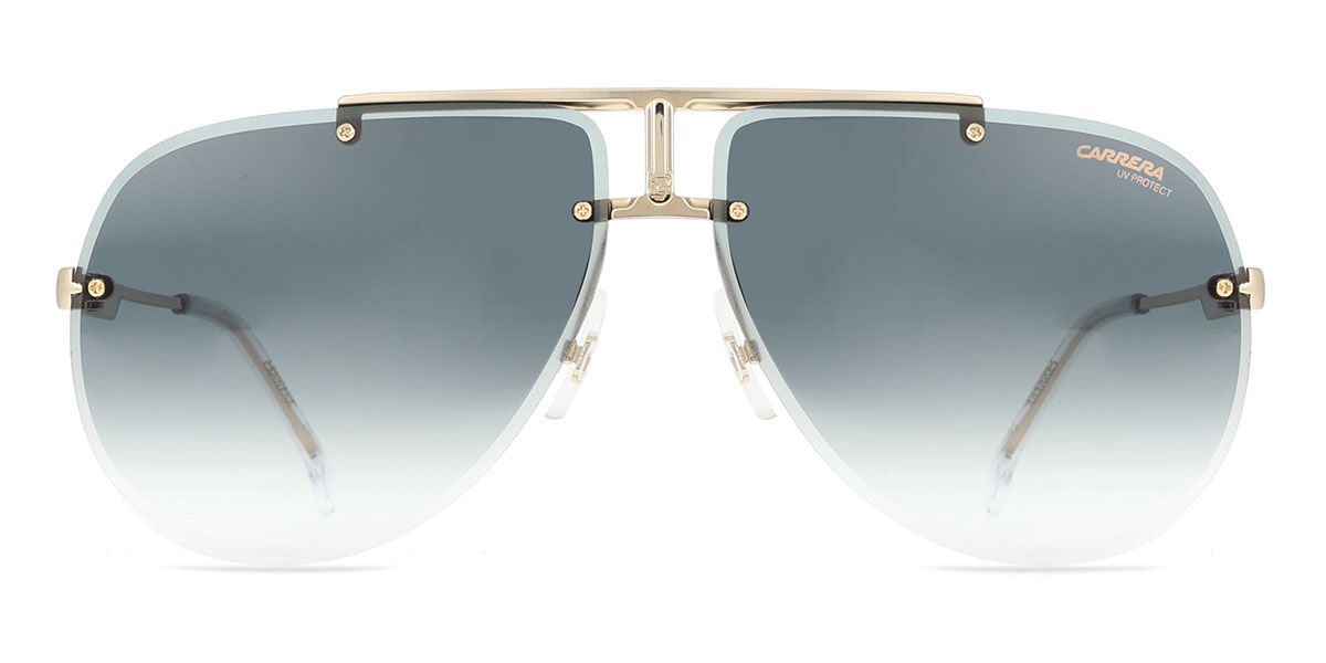 Carrera 1052/S LOJ/9K, Gold frame, Gradient Green lenses