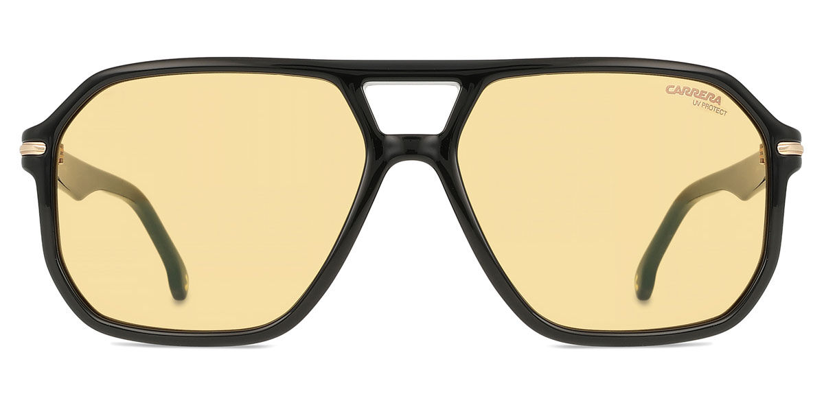 Carrera 302/S 71C/MJ, Black frame, Yellow Green Mirror lenses