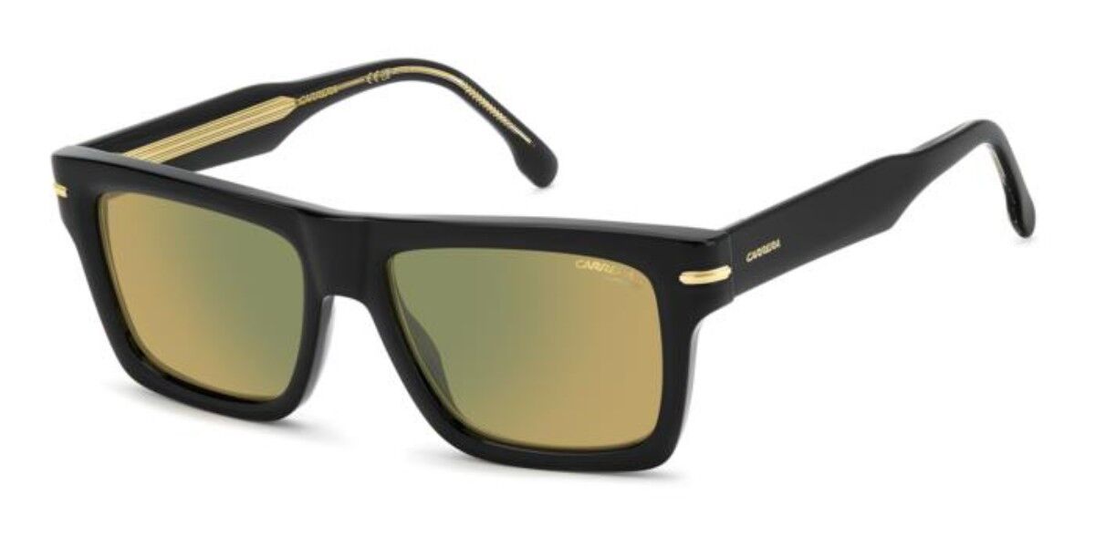 Carrera 305/S 71C/MJ, Black frame, Yellow Green Mirror lenses
