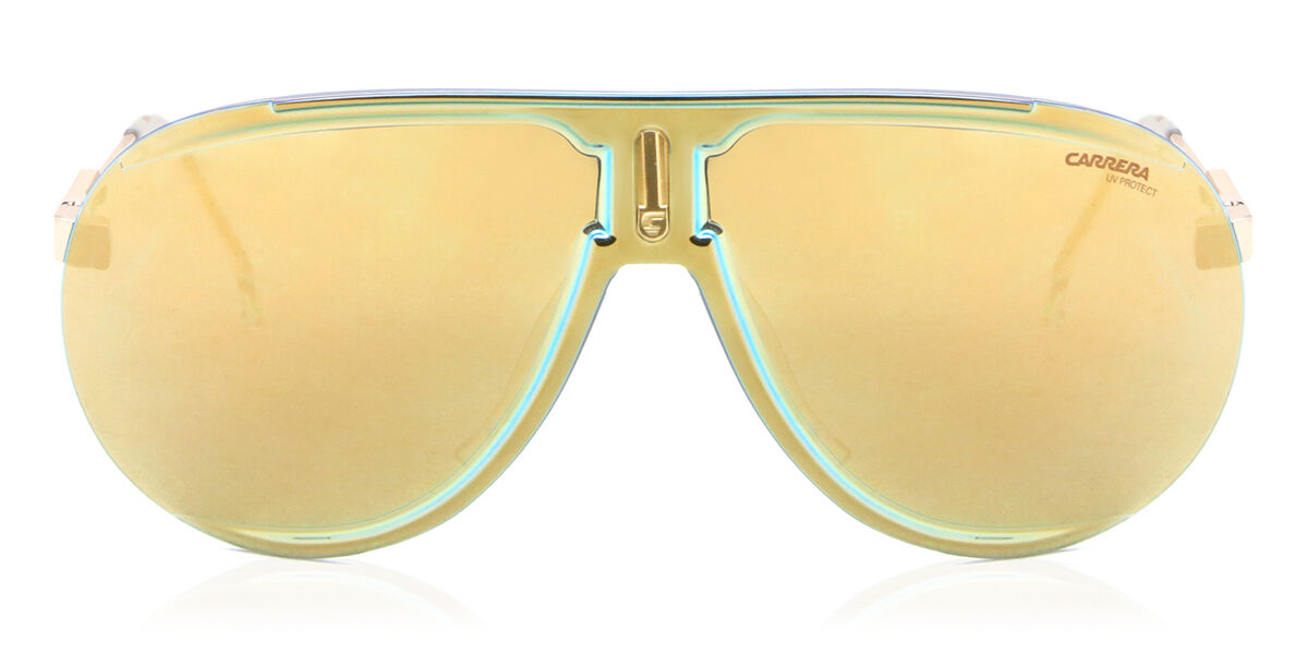 Carrera SUPERCHAMPION J5G/SQ, Gold frame, Gold Mirror lenses