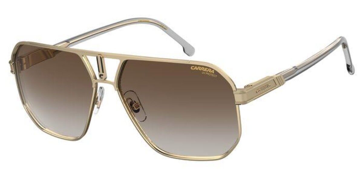 Carrera 1062/S J5G/86, Gold frame, Gradient Dark Brown lenses