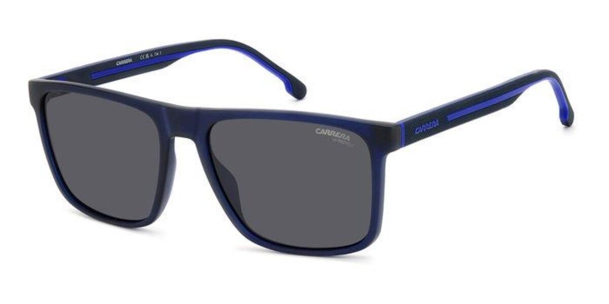Carrera 8064/S FLL/IR, Blue frame, Solid Dark Grey lenses