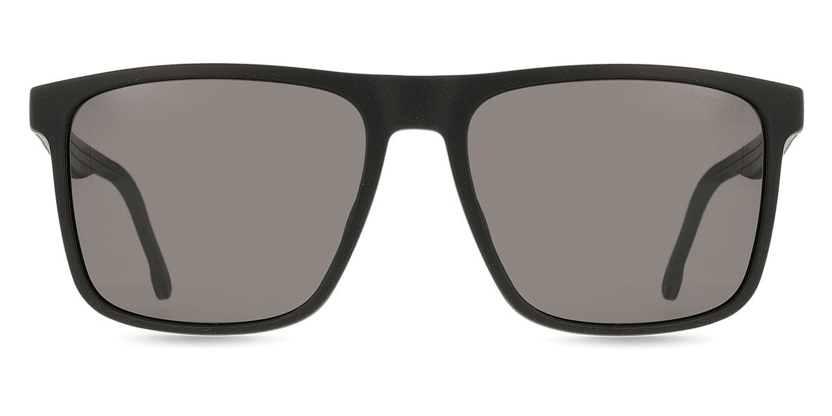 Carrera 8064/S 08A/M9, Black frame, Solid Dark Grey lenses
