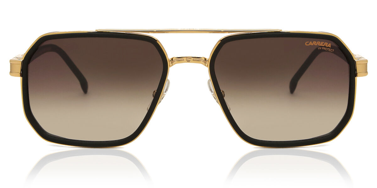 Carrera 1069/S I46/86, Gold frame, Gradient Dark Brown lenses
