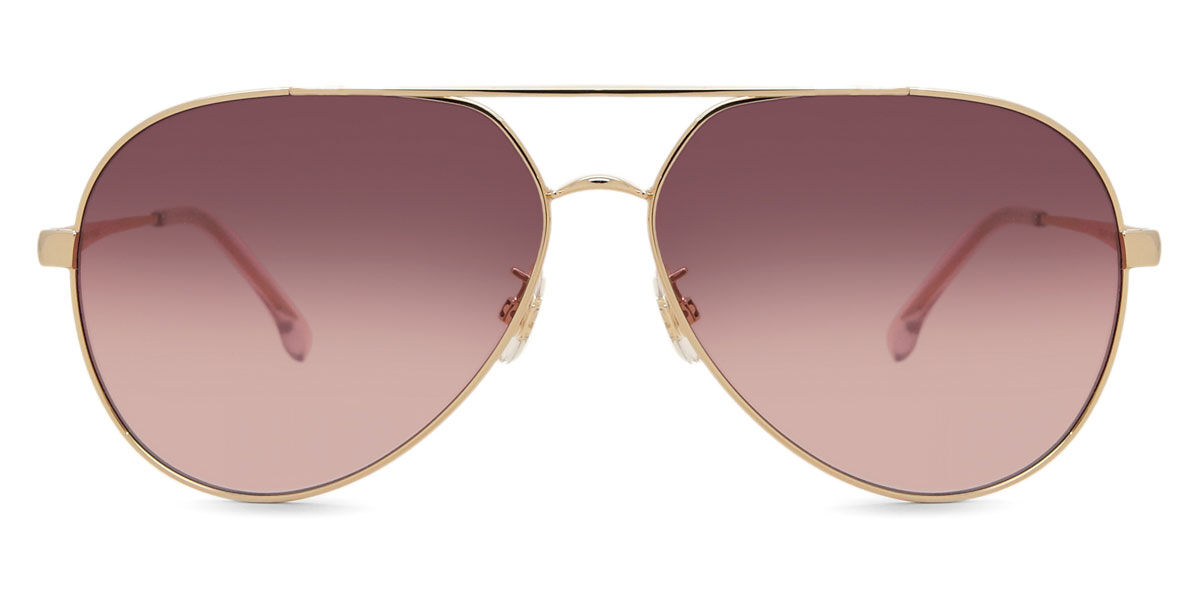 Carrera 3005/S NOA/UQ, Gold frame, Gradient Burgundy Pink lenses