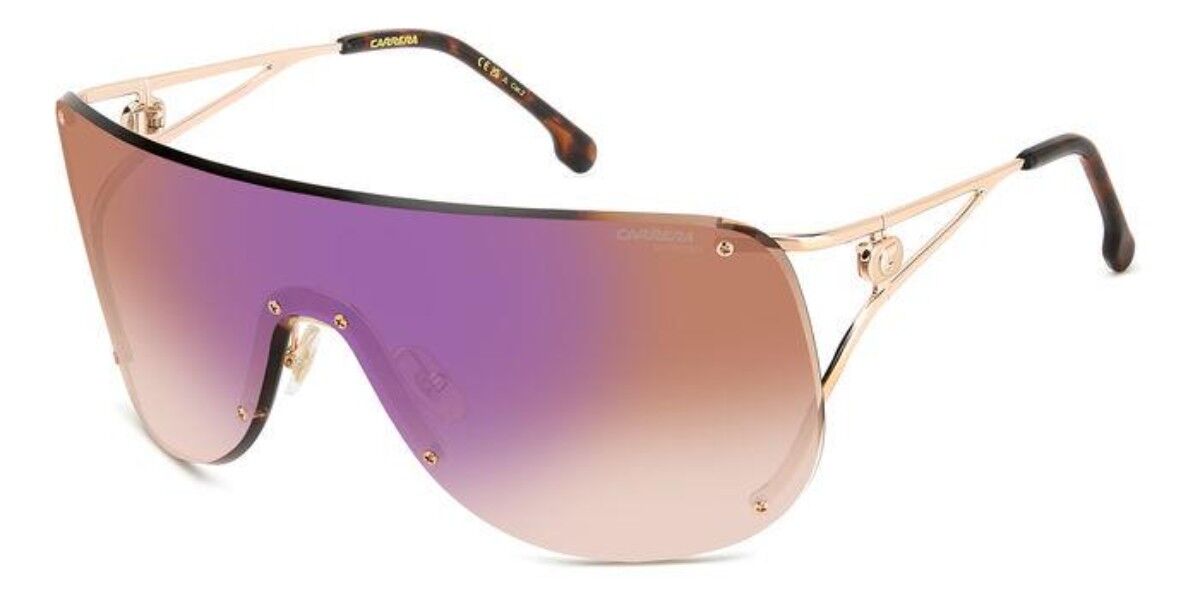 Carrera 3006/S DDB/A8, Gold frame, Gradient Brown Blue Mirror lenses