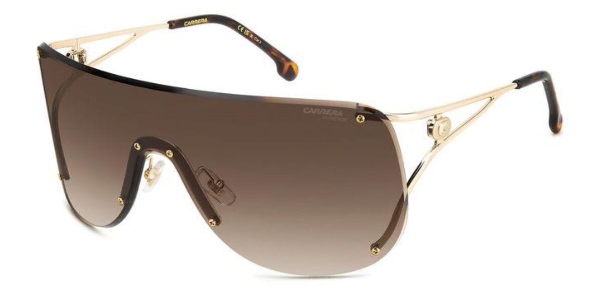 Carrera 3006/S 06J/HA, Gold frame, Gradient Dark Brown lenses