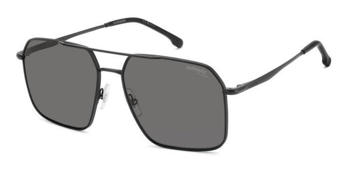 Carrera 333/S Polarized 003/M9, Black frame, Solid Dark Grey lenses