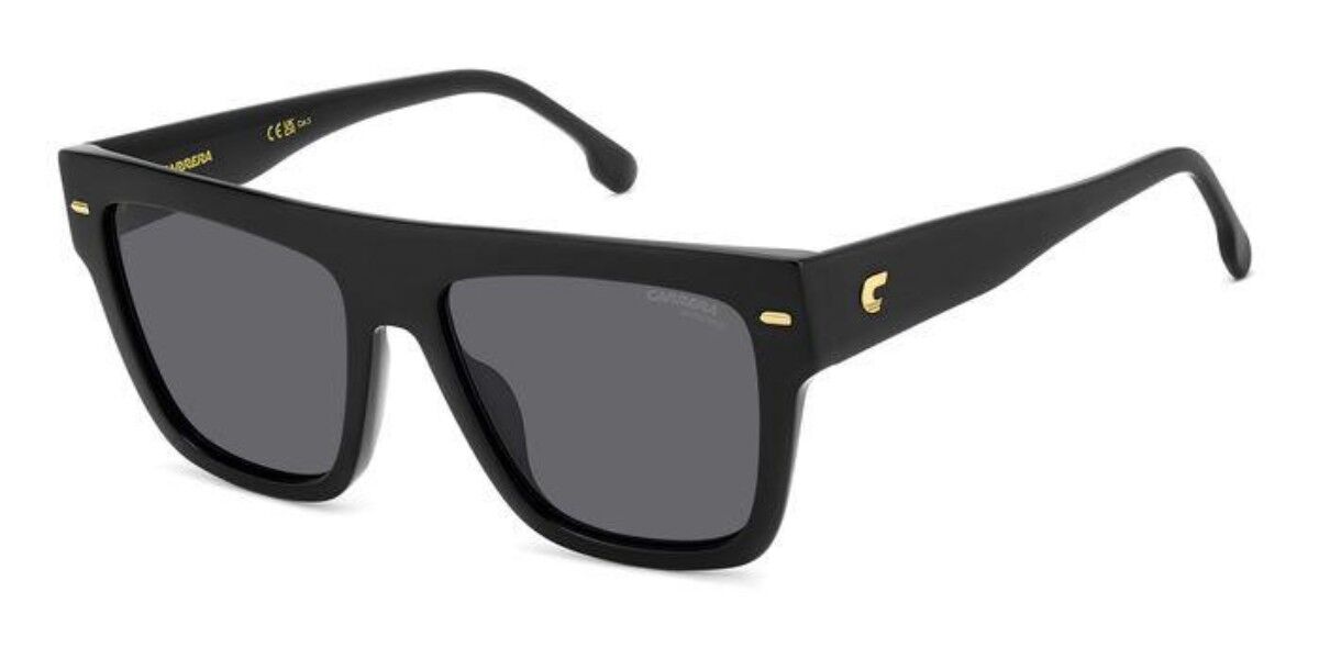 Carrera 3016/S 807/IR, Black frame, Solid Dark Grey lenses