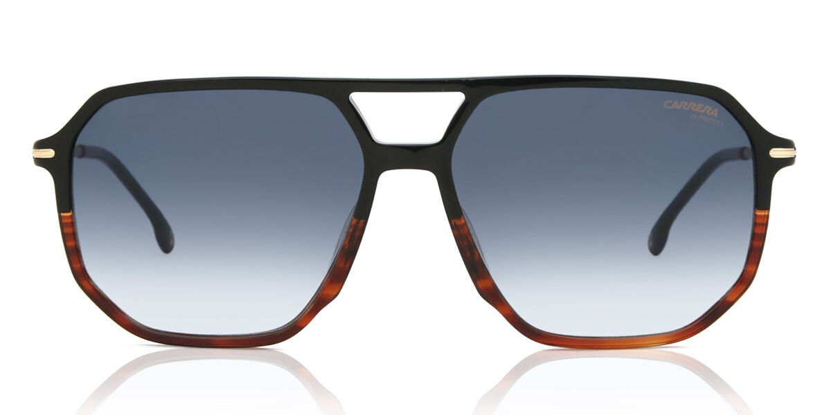 Carrera 324/S WR7/9K, Black frame, Gradient Dark Green lenses