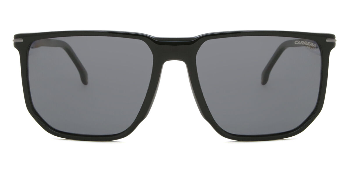 Carrera 329/S Polarized 08A/M9, Black frame, Solid Dark Grey lenses
