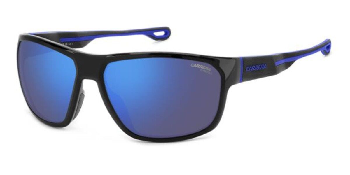 Carrera 4018/S D51/Z0, Black frame, Blue Multilayer Mirror lenses