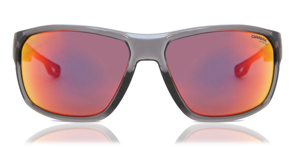 Carrera 4018/S M9L/UZ, Grey frame, Red Multilayer Mirror lenses