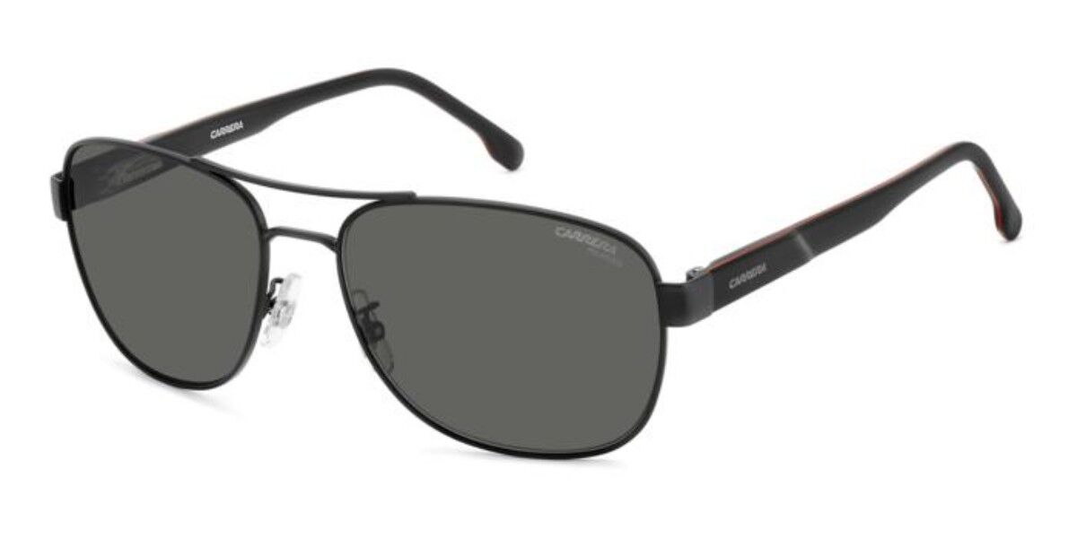 Carrera C FLEX 02/G/S Asian Fit Polarized 003/M9, Black frame, Solid Dark Grey lenses