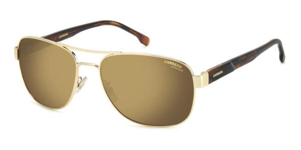 Carrera C FLEX 02/G/S Asian Fit Polarized J5G/YL, Gold frame, Gold lenses