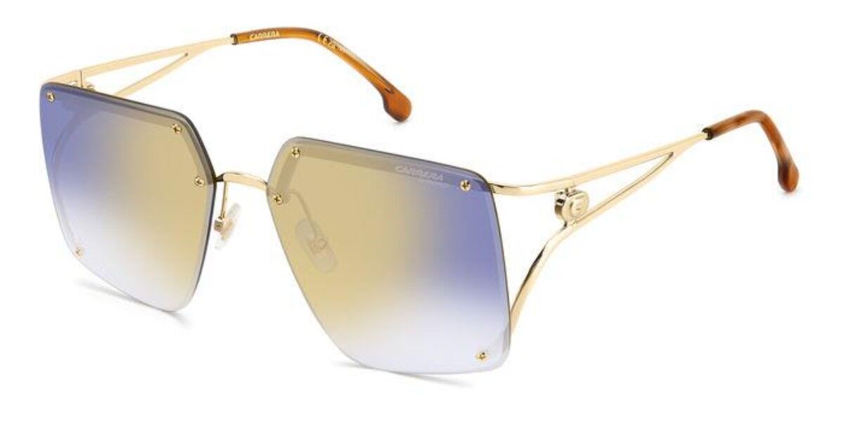 Carrera 3041/S KY2/1V, Gold frame, Gradient Blue Gold Mirror lenses