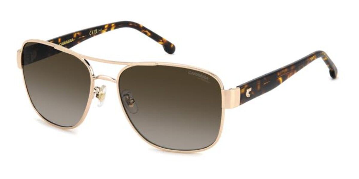 Carrera 3042/S 06J/HA, Gold frame, Gradient Dark Brown lenses