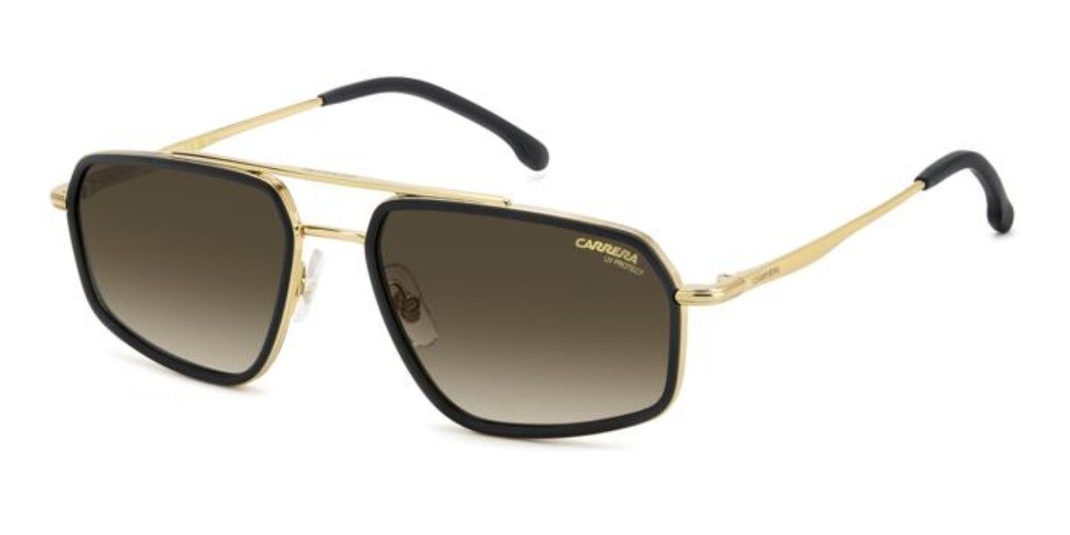 Carrera 338/S 003/86, Black frame, Triple Gradient Dark Brown lenses