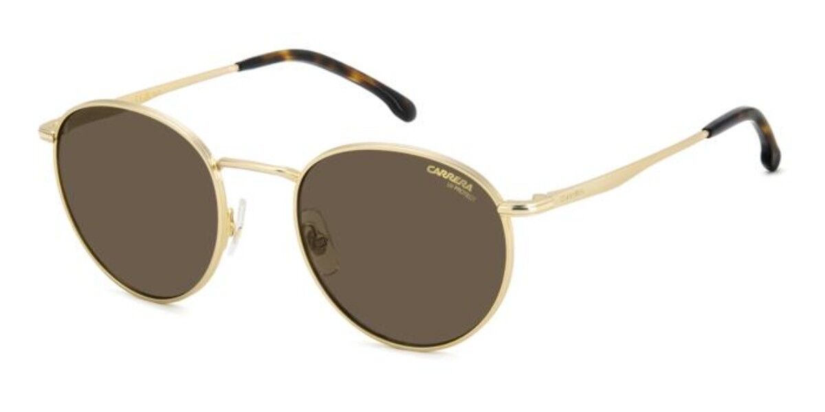 Carrera 339/S 0NR/70, Gold frame, Solid Dark Brown lenses