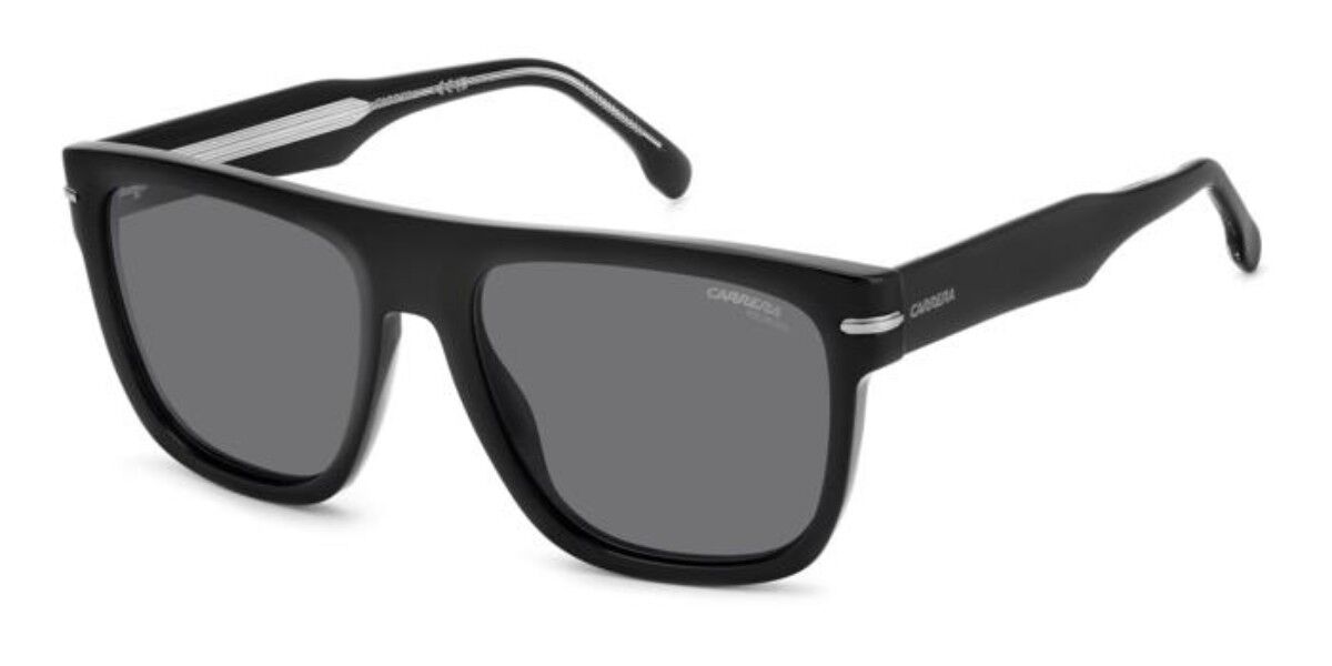 Carrera 340/S Polarized 284/M9, Black frame, Solid Dark Grey lenses