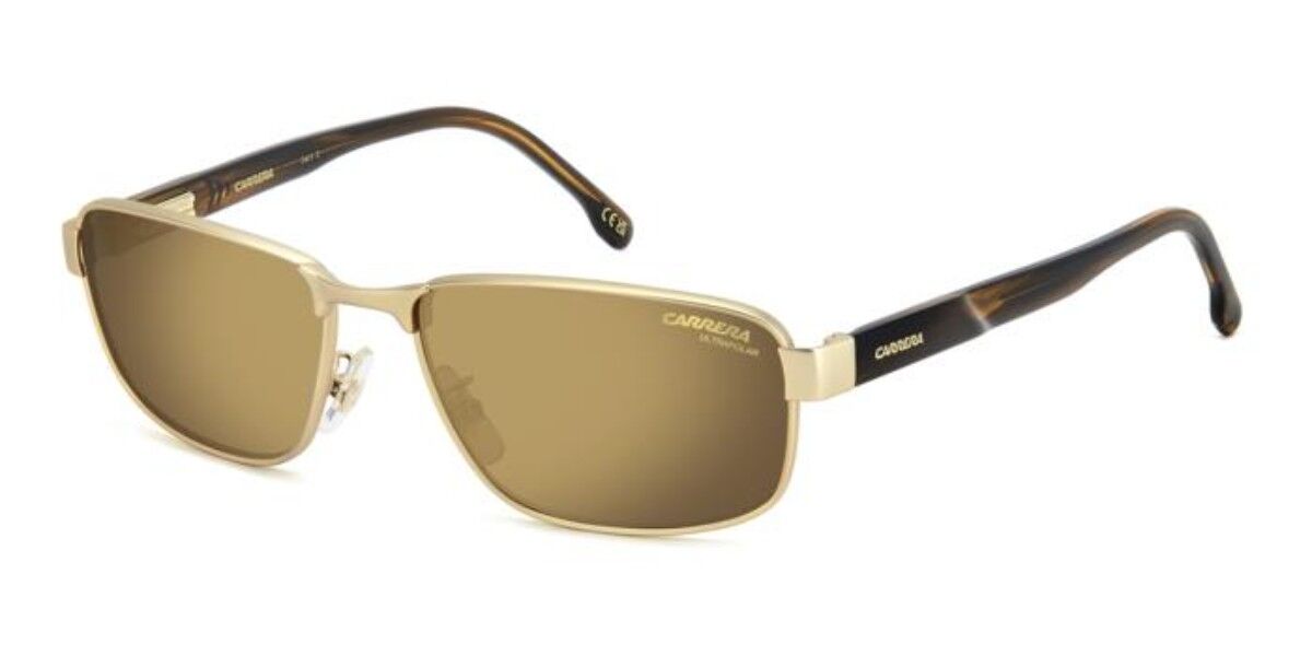 Carrera C FLEX 09/G/S Asian Fit Polarized AOZ/YL, Gold frame, Gold Mirror lenses