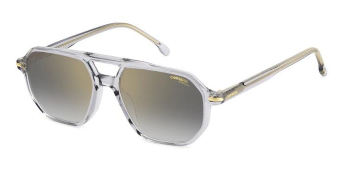 Carrera 341/S FT3/FQ, Grey frame, Gradient Grey Gold Full Mirror lenses