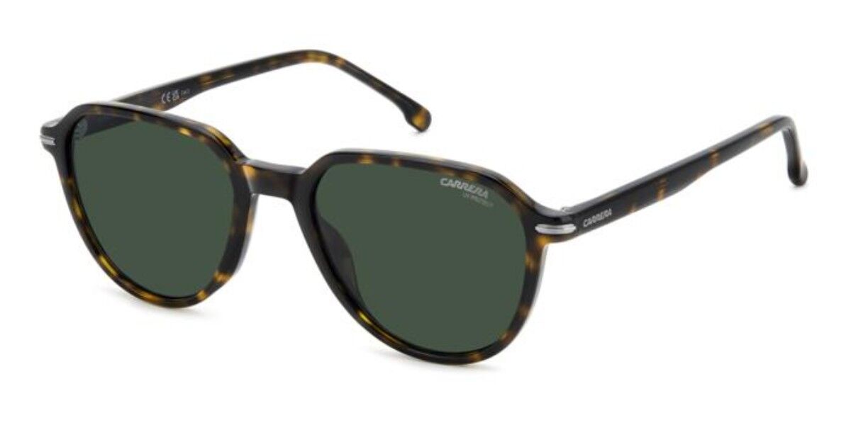 Carrera 342/S FTT/QT, Tortoiseshell frame, Solid Dark Green lenses