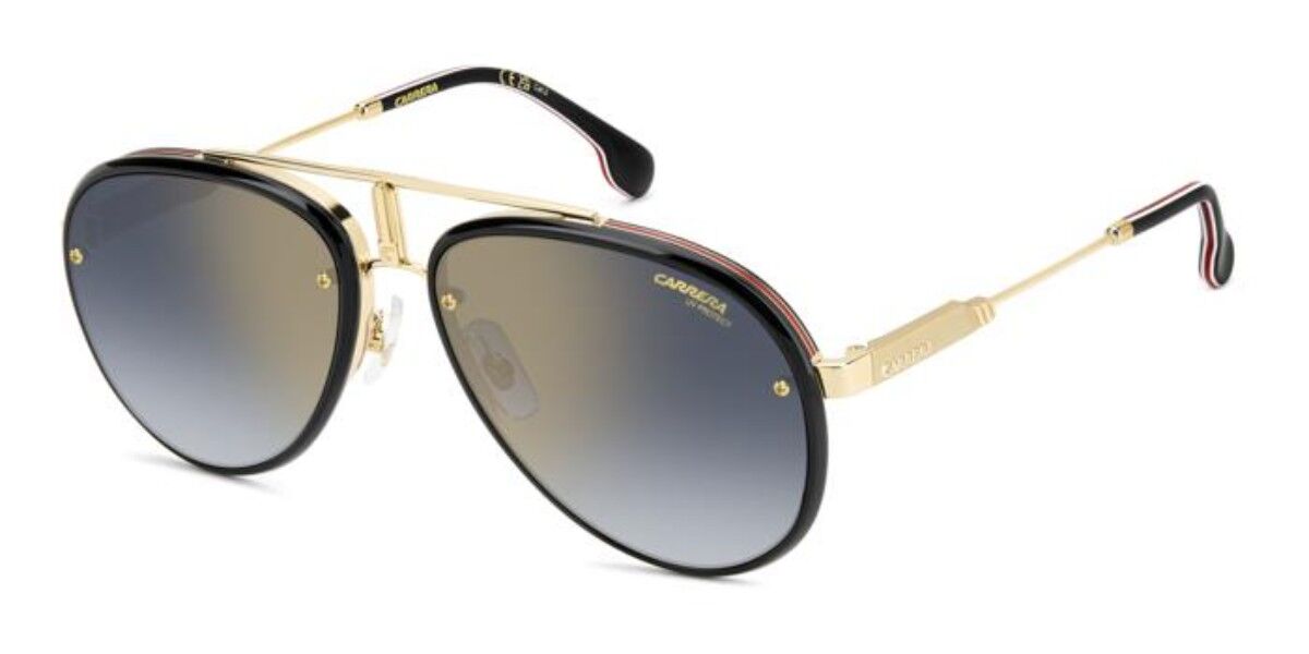 Carrera Glory Y11/1V, Black frame, Gradient Blue Gold Mirror lenses