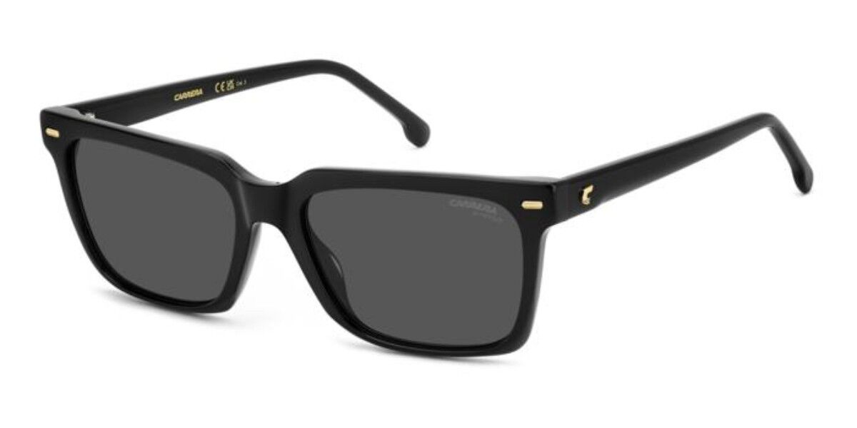 Carrera 3056/S 807/IR, Black frame, Solid Dark Grey lenses