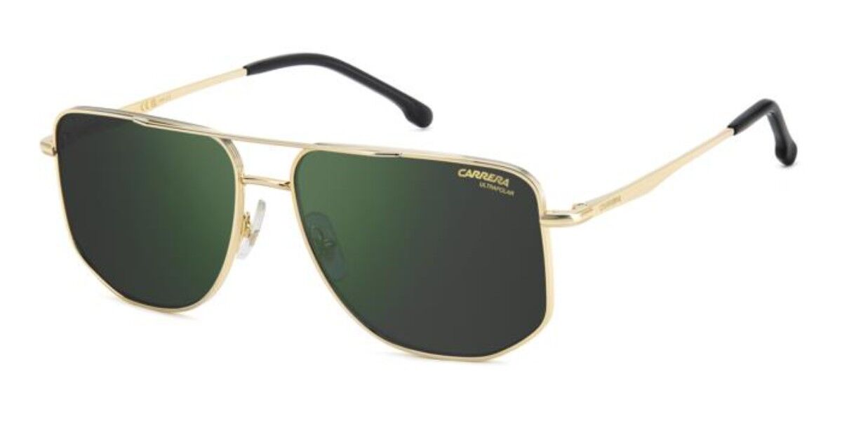 Carrera 355/S Polarized RHL/Q3, Gold frame, Grey Green Mirror lenses