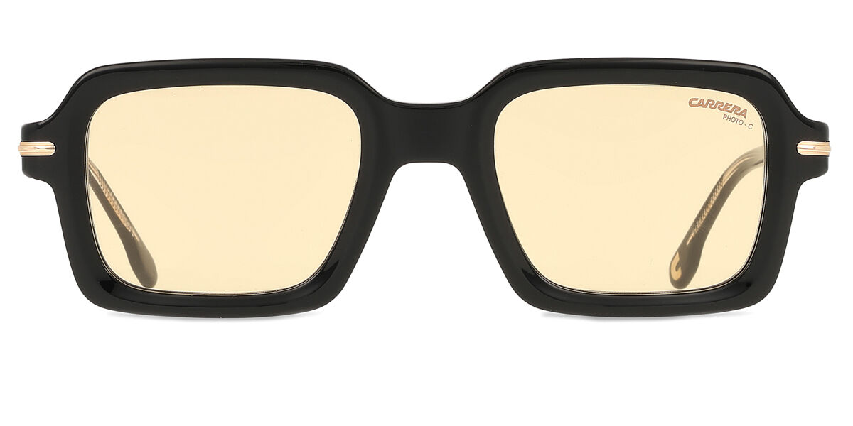 Carrera 358/S 71C/UK, Black frame, Solid Yellow Photochromic lenses