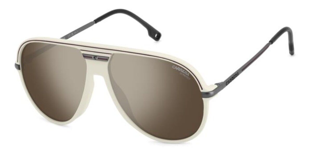 Carrera C SPORT 06/S SZJ/T4, White frame, Silver Flash Mirror lenses