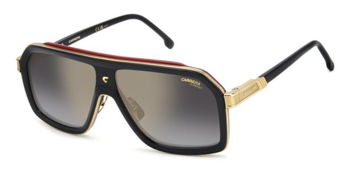 Carrera CA 1053/S/TI OIT/FQ, Black frame, Gradient Grey Gold Full Mirror lenses