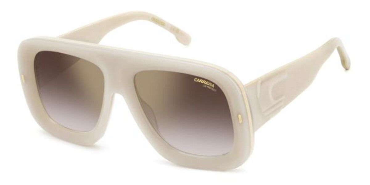 Carrera FLAGLAB 18 SZJ/YK, White frame, Gradient Burgundy Gold Mirror lenses