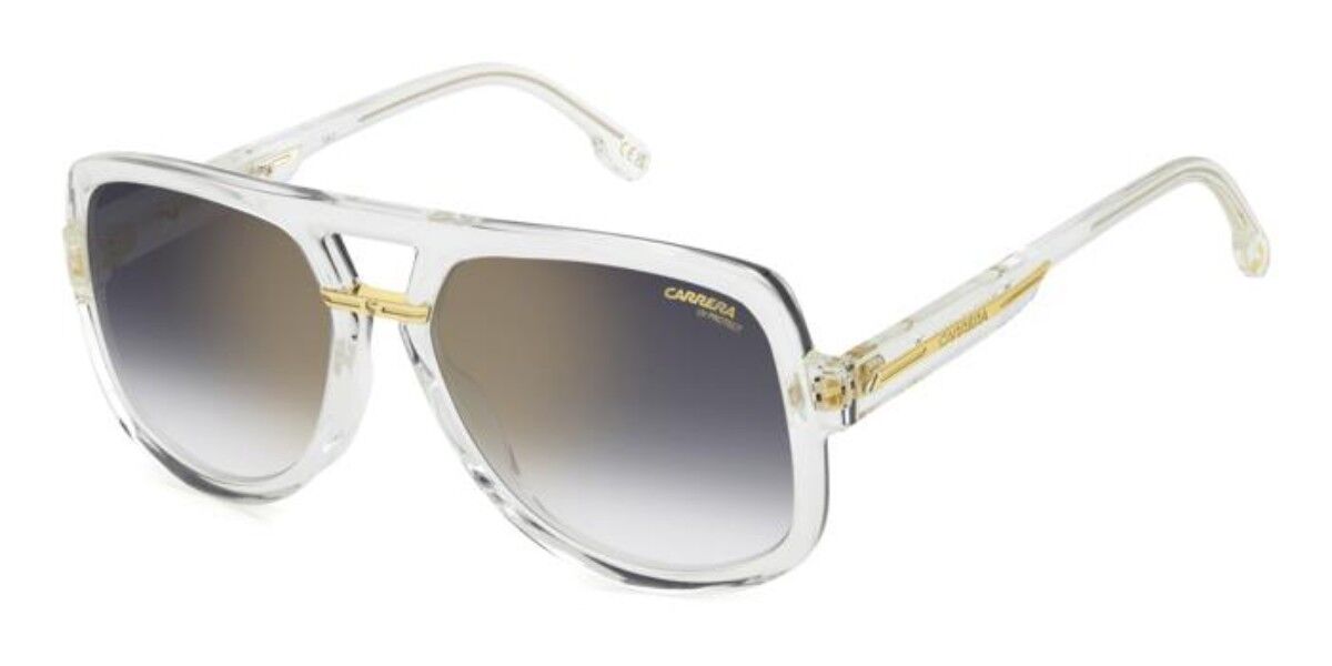Carrera VICTORY C 10/S REJ/FQ, Clear frame, Gradient Grey Gold Full Mirror lenses
