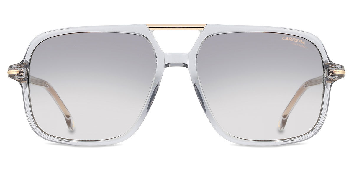 Carrera 350/S KB7/FQ, Grey frame, Gradient Grey Gold Full Mirror lenses