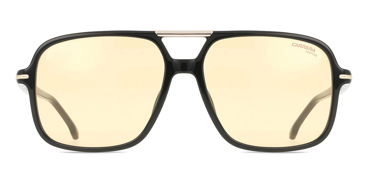 Carrera 350/S 71C/UK, Black frame, Solid Yellow Photochromic lenses