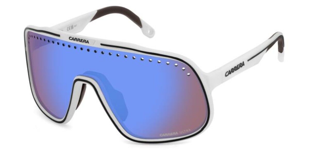 Carrera C SPORT 02/S 6HT/ZS, White frame, Blue Multilayer Mirror lenses