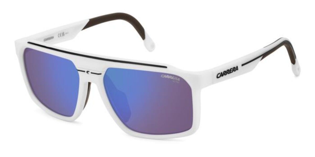 Carrera C SPORT 04/S 6HT/ZS, White frame, Blue Multilayer Mirror lenses